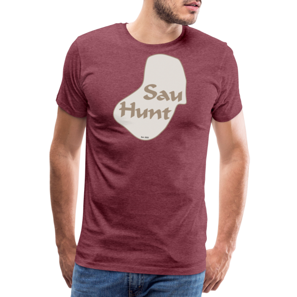 SauHunt T-Shirt (Premium) - SauHunt - heather burgundy