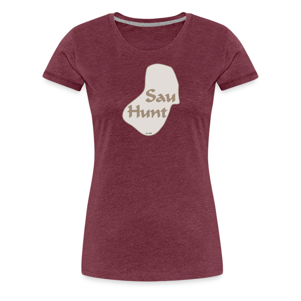 SauHunt T-Shirt für Sie (Premium) - SauHunt - heather burgundy