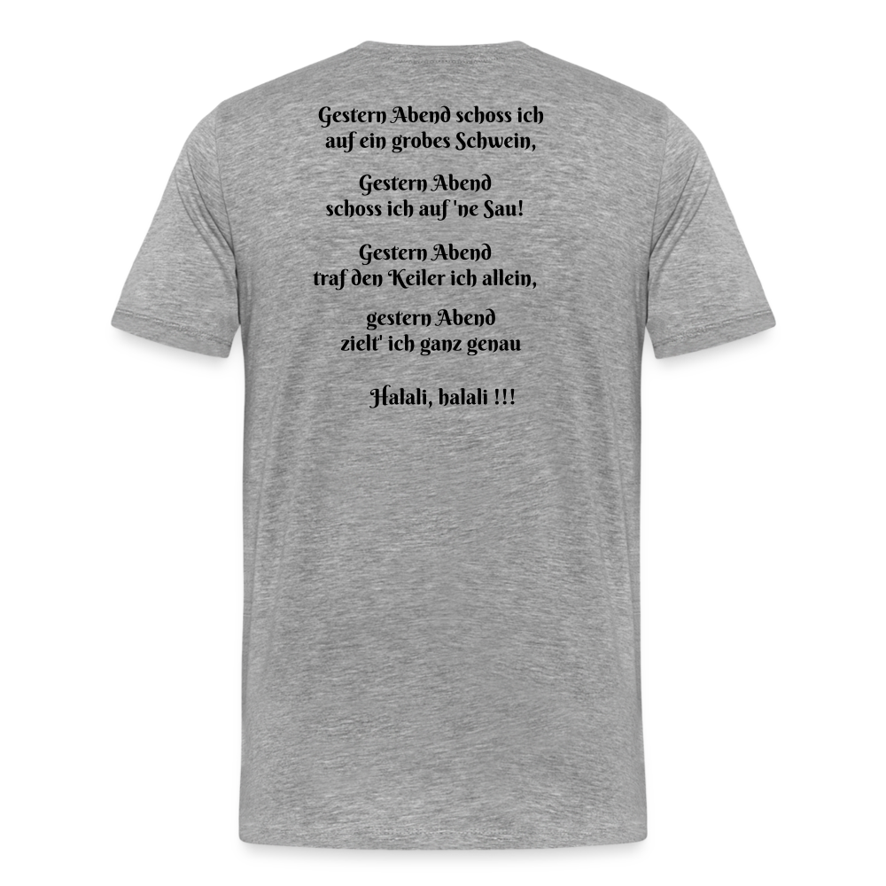 SauHunt T-Shirt (Premium) - Sau tot - heather grey