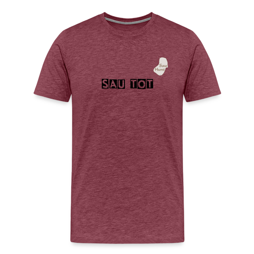 SauHunt T-Shirt (Premium) - Sau tot - heather burgundy
