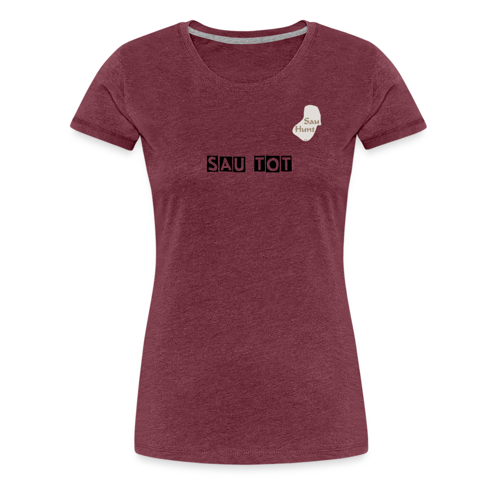 SauHunt T-Shirt für Sie (Gildan) - Sau tot - heather burgundy