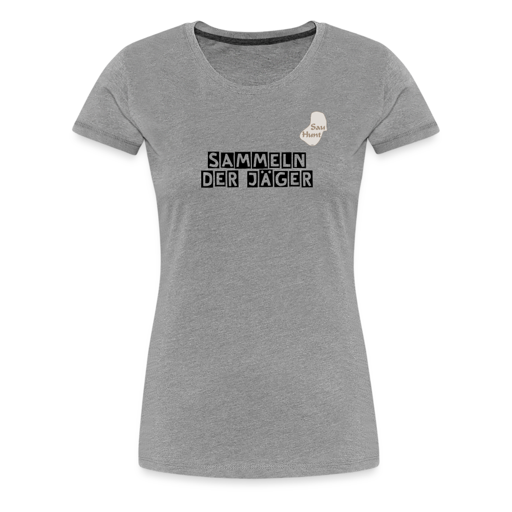 SauHunt T-Shirt für Sie (Premium) - Sammeln - Grau meliert