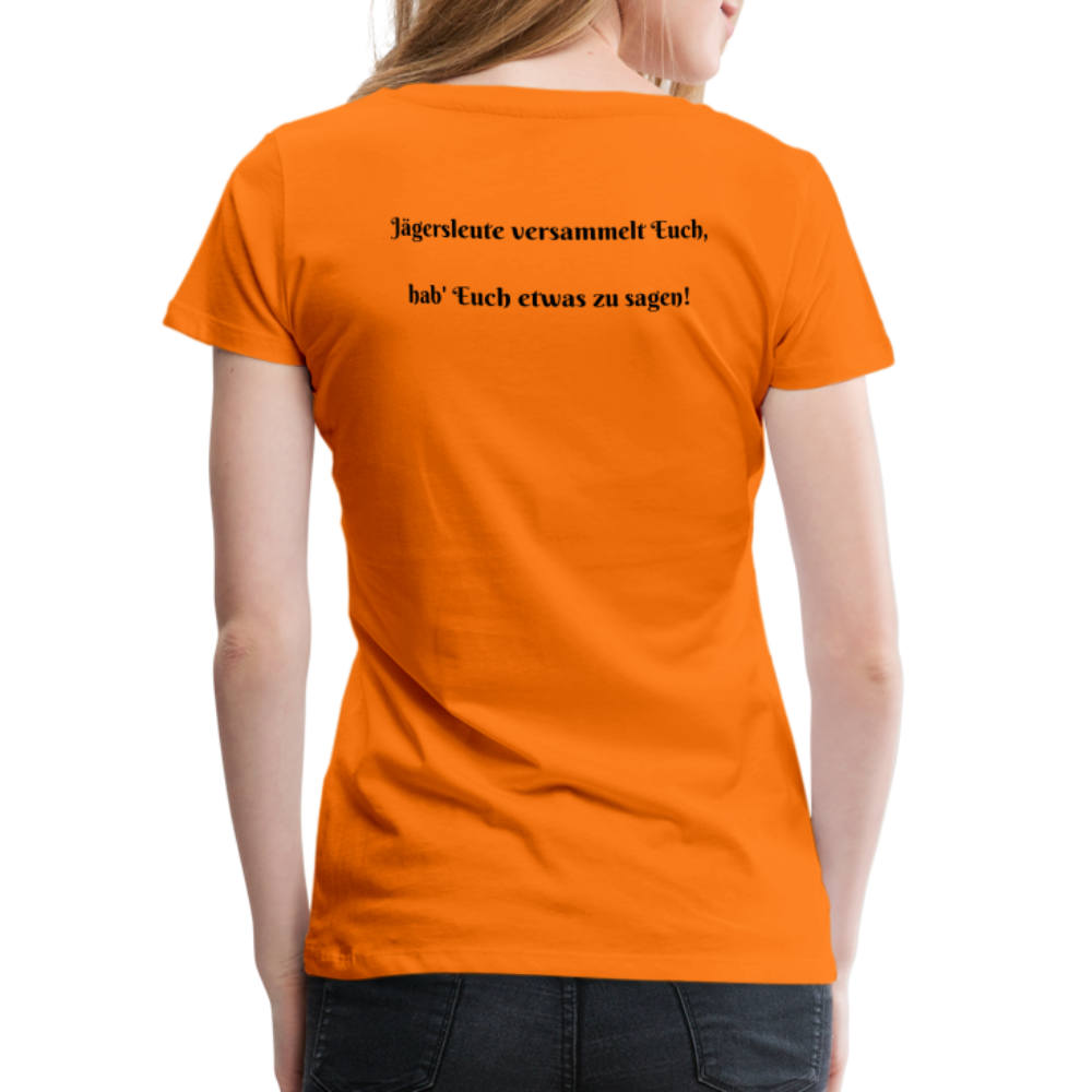 SauHunt T-Shirt für Sie (Premium) - Sammeln - Orange