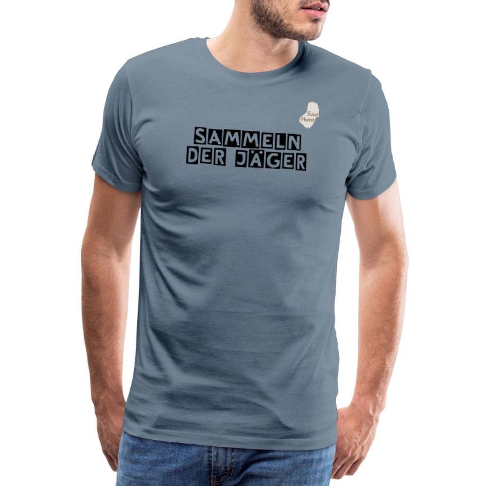 SauHunt T-Shirt (Premium) - Sammeln - Blaugrau