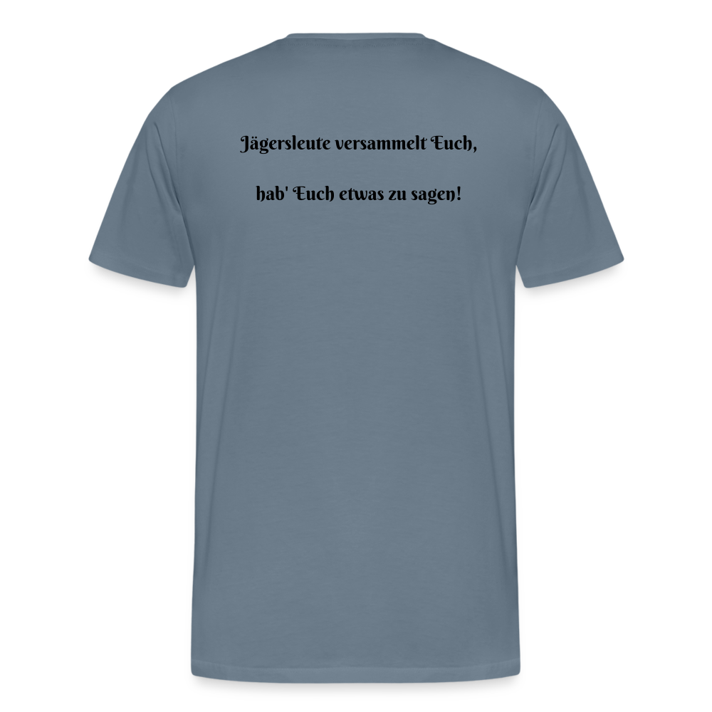 SauHunt T-Shirt (Premium) - Sammeln - Blaugrau