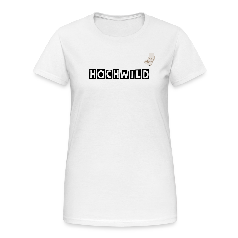 Jagd T-Shirt für Sie (Gildan) - Hochwild - weiß