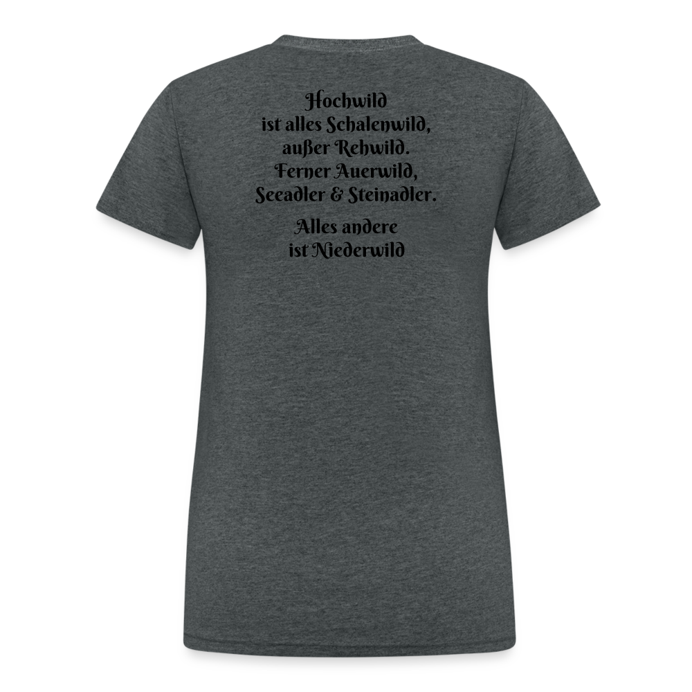 Jagd T-Shirt für Sie (Gildan) - Hochwild - Dunkelgrau meliert