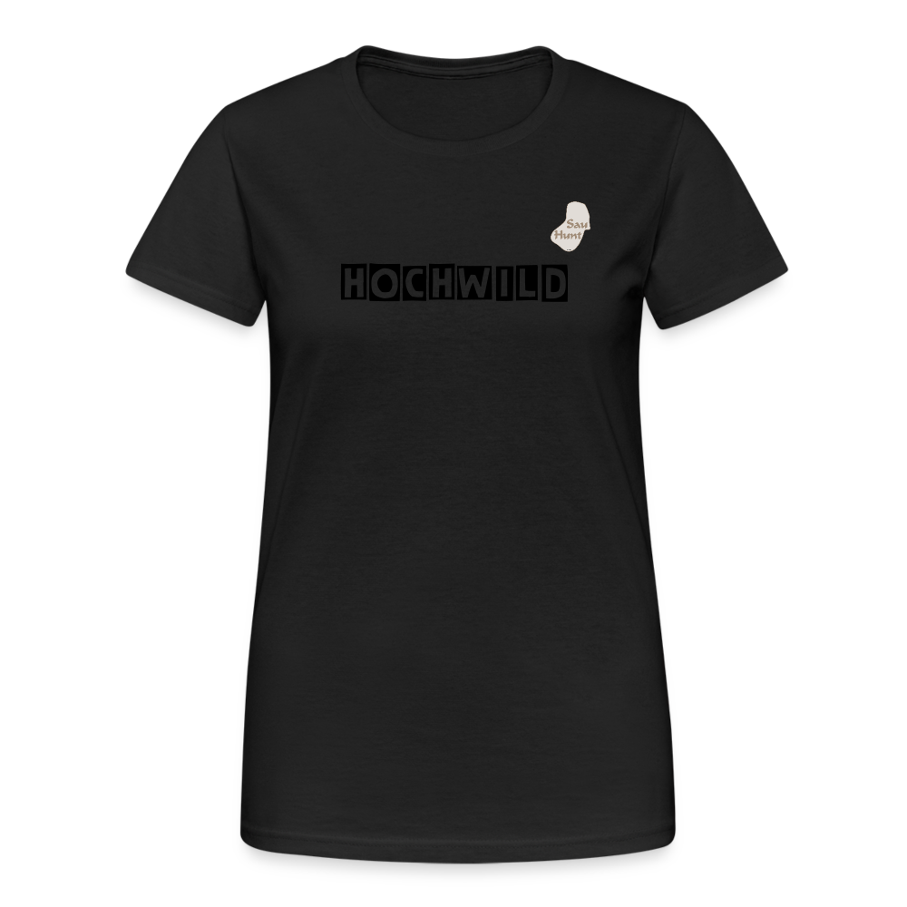 Jagd T-Shirt für Sie (Gildan) - Hochwild - Schwarz
