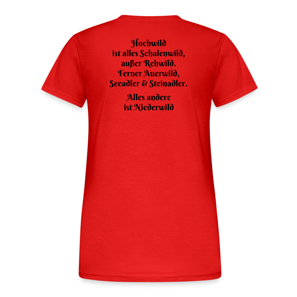 Jagd T-Shirt für Sie (Gildan) - Hochwild - Rot