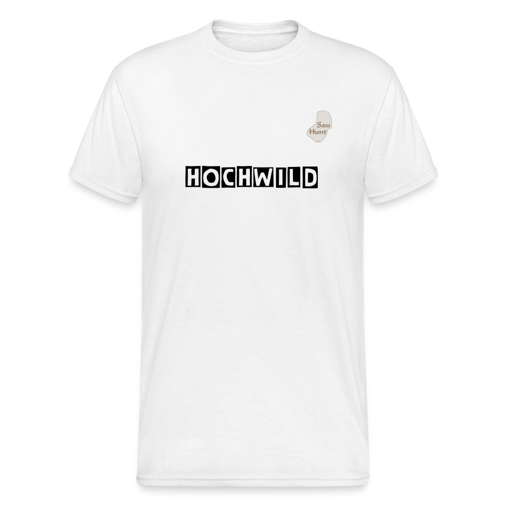 Jagd T-Shirt (Gildan) - Hochwild - weiß
