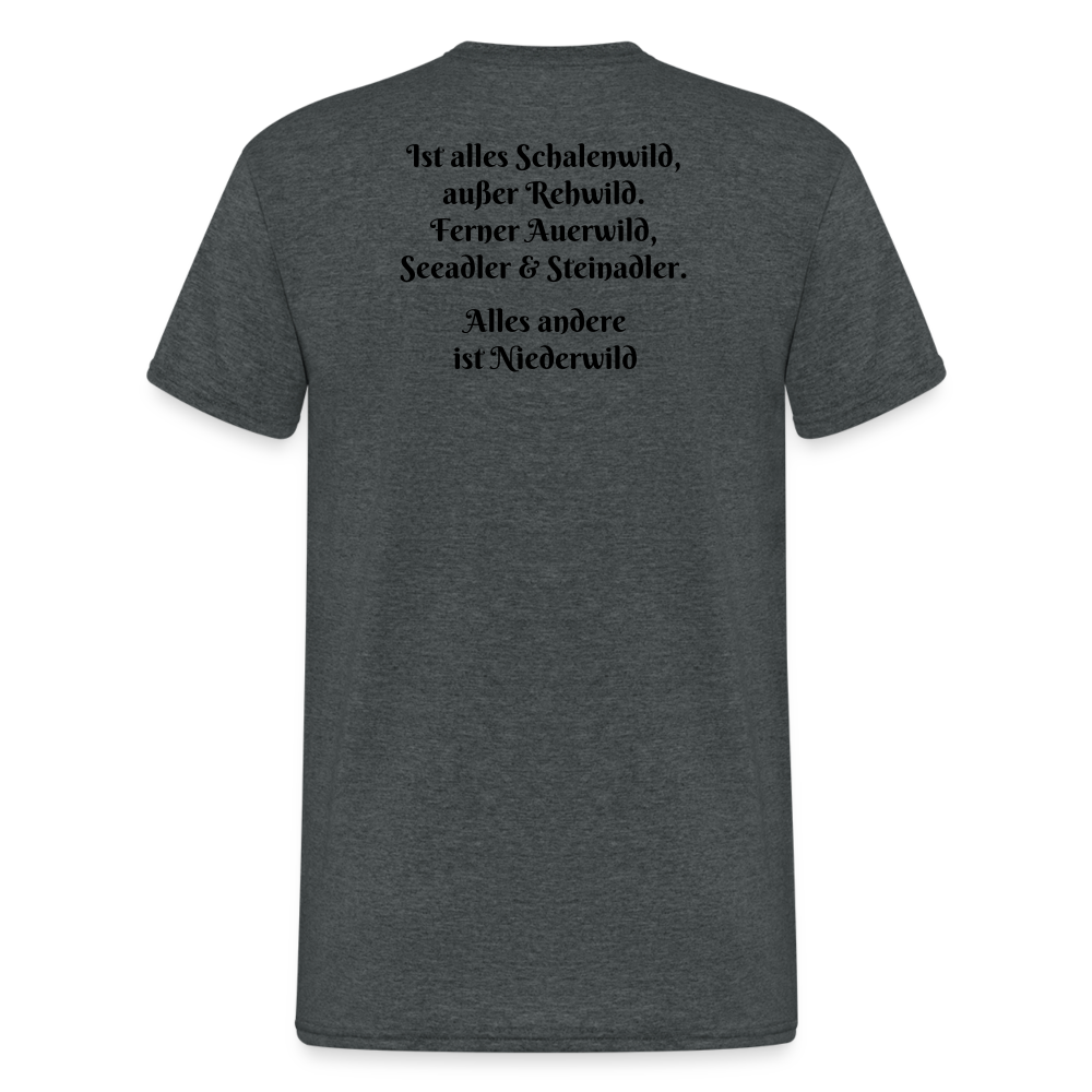 Jagd T-Shirt (Gildan) - Hochwild - Dunkelgrau meliert