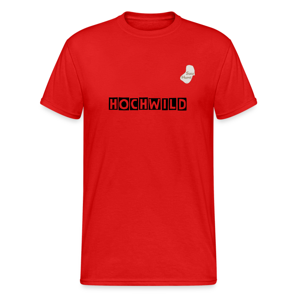 Jagd T-Shirt (Gildan) - Hochwild - Rot