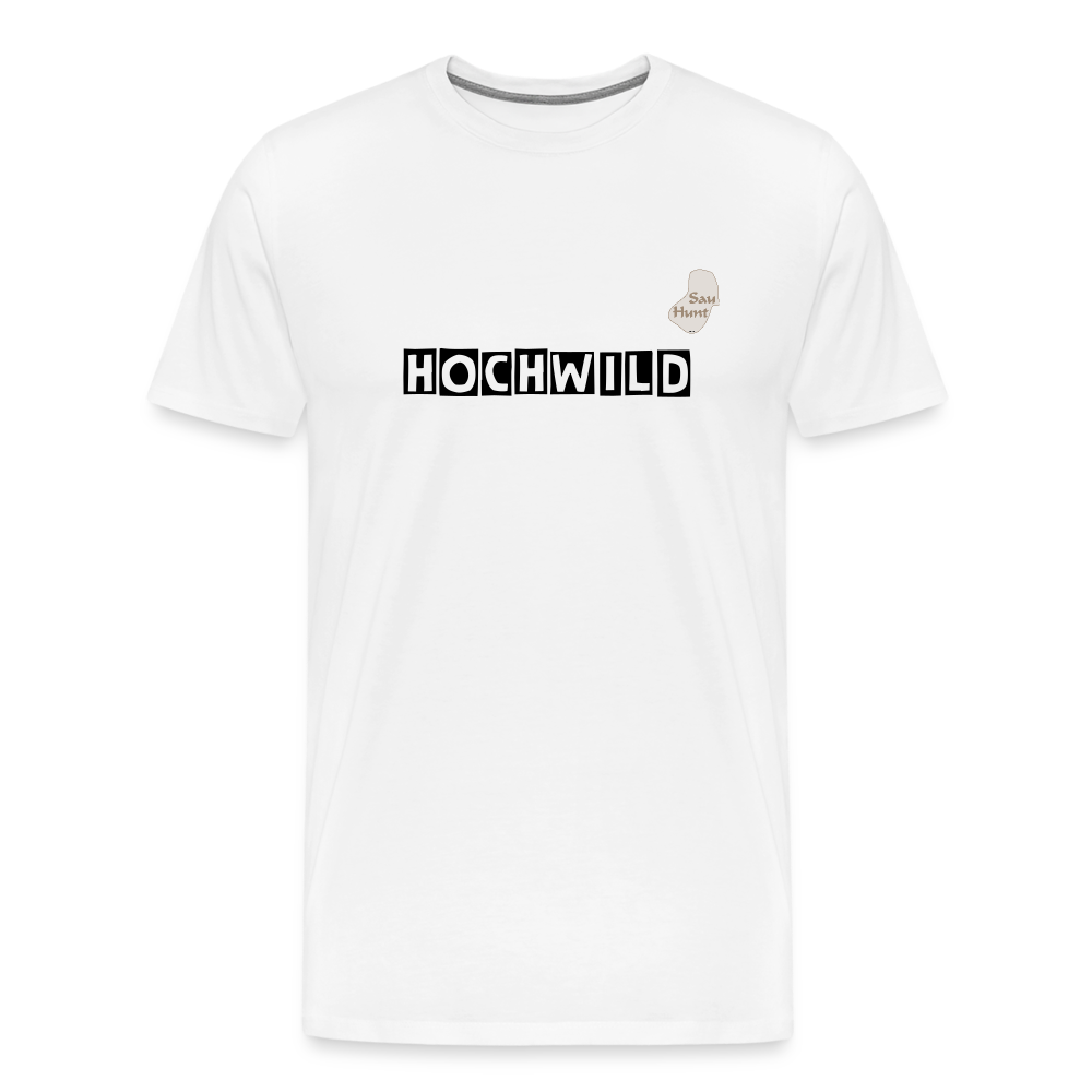 Jagd T-Shirt (Premium) - Hochwild - weiß