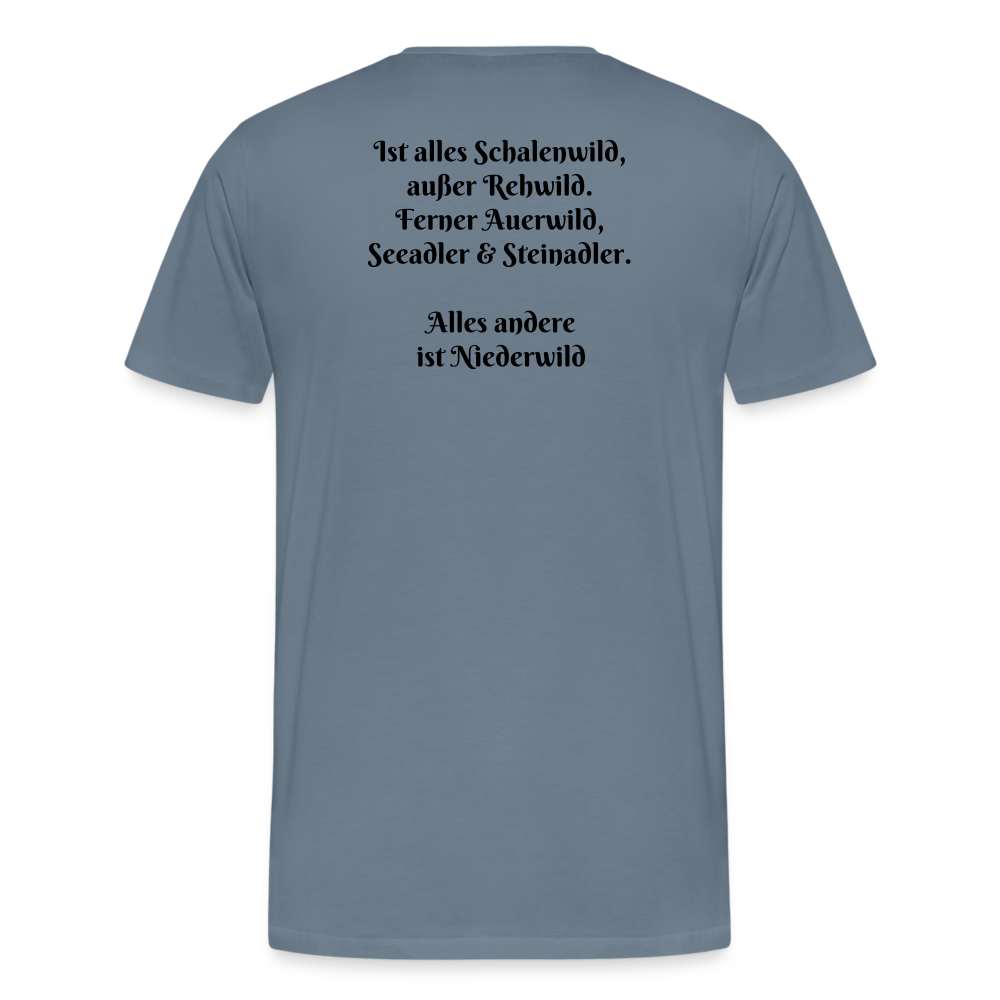 Jagd T-Shirt (Premium) - Hochwild - Blaugrau