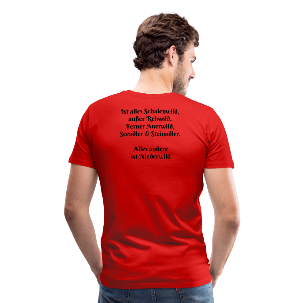 Jagd T-Shirt (Premium) - Hochwild - Rot