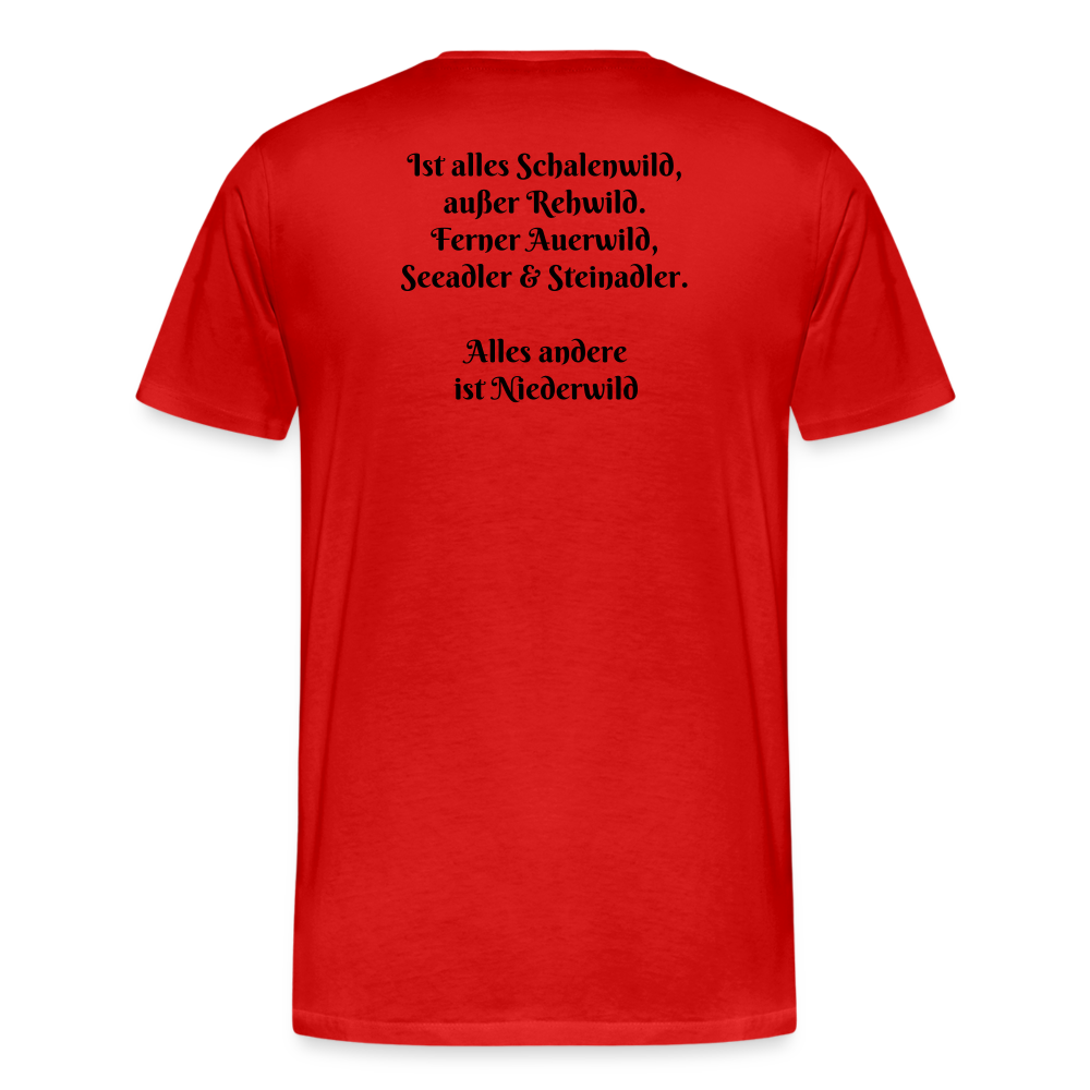 Jagd T-Shirt (Premium) - Hochwild - Rot