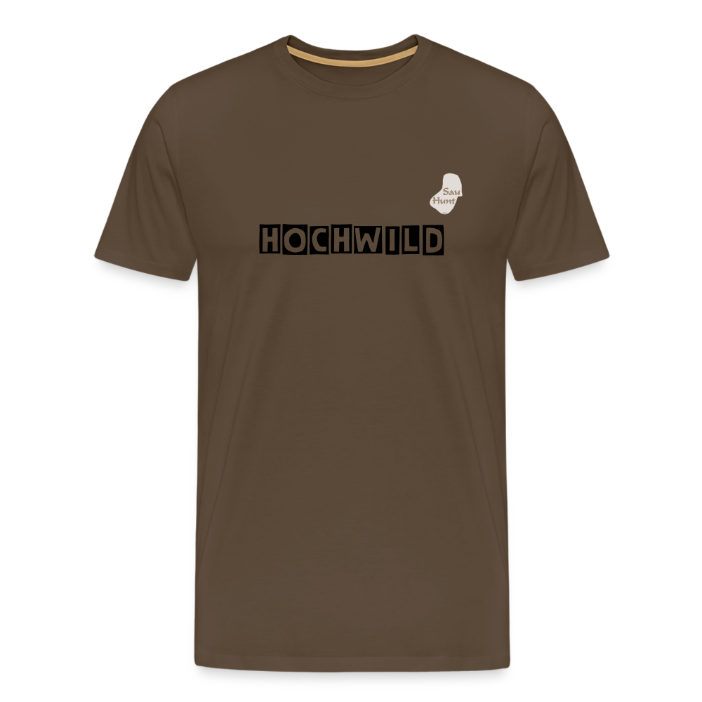 Jagd T-Shirt (Premium) - Hochwild - Edelbraun
