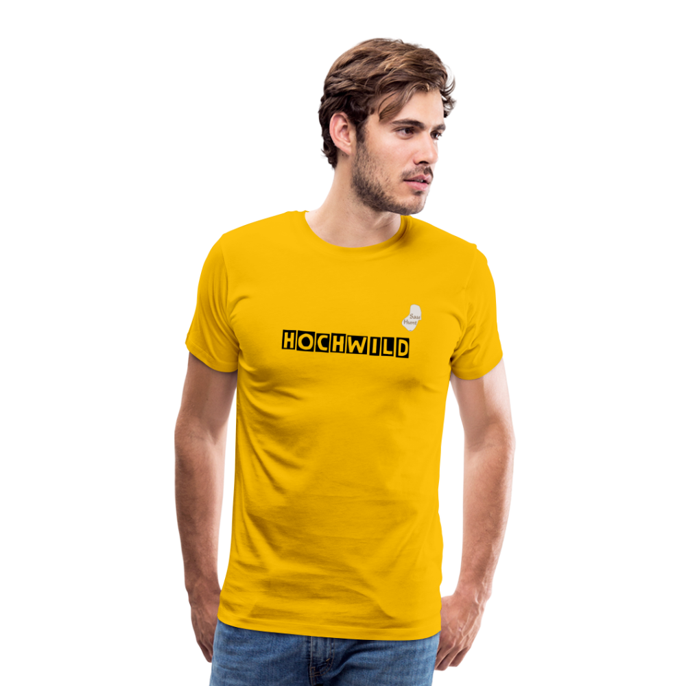 Jagd T-Shirt (Premium) - Hochwild - Sonnengelb