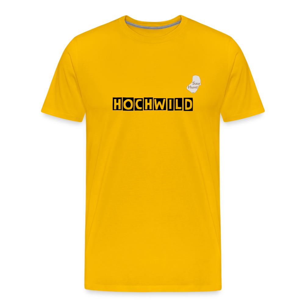 Jagd T-Shirt (Premium) - Hochwild - Sonnengelb