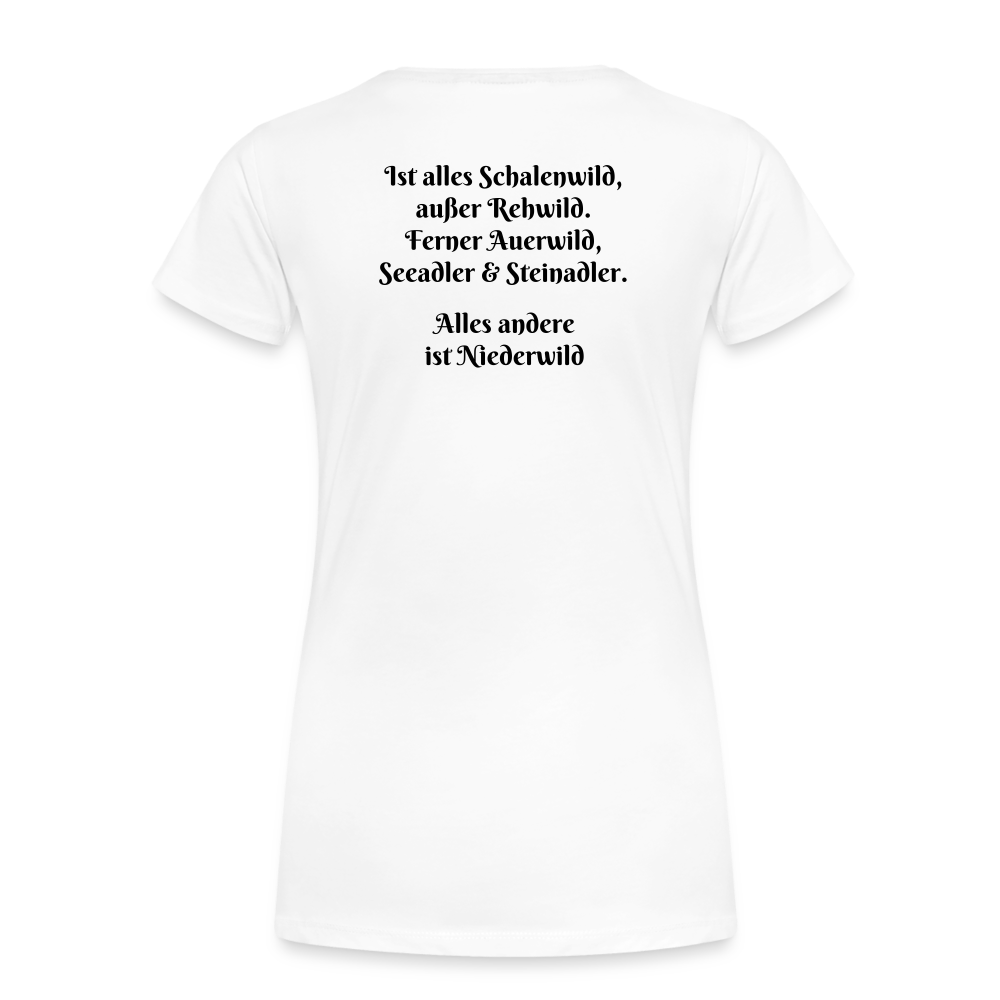 Jagd T-Shirt für Sie (Premium) - Hochwild - weiß