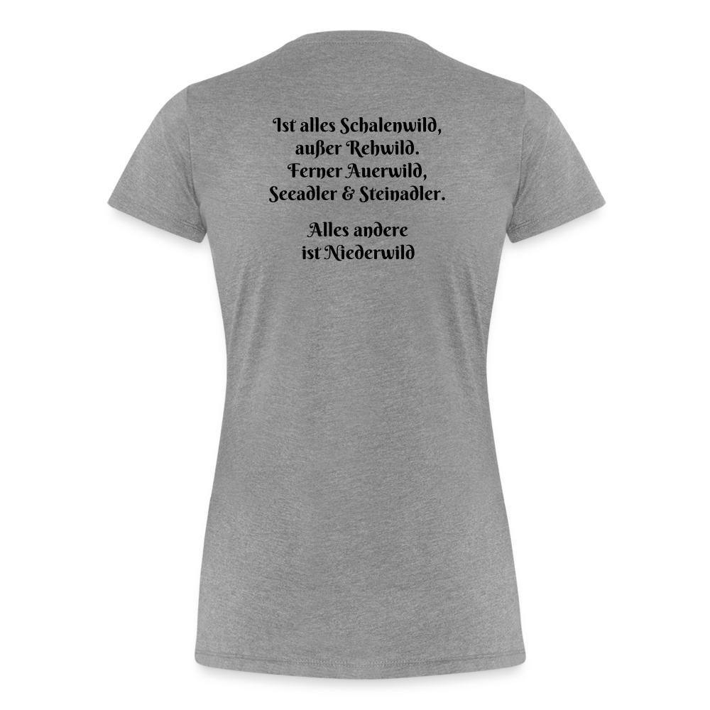 Jagd T-Shirt für Sie (Premium) - Hochwild - Grau meliert