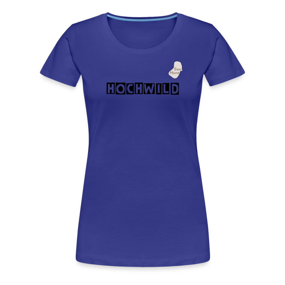 Jagd T-Shirt für Sie (Premium) - Hochwild - Königsblau