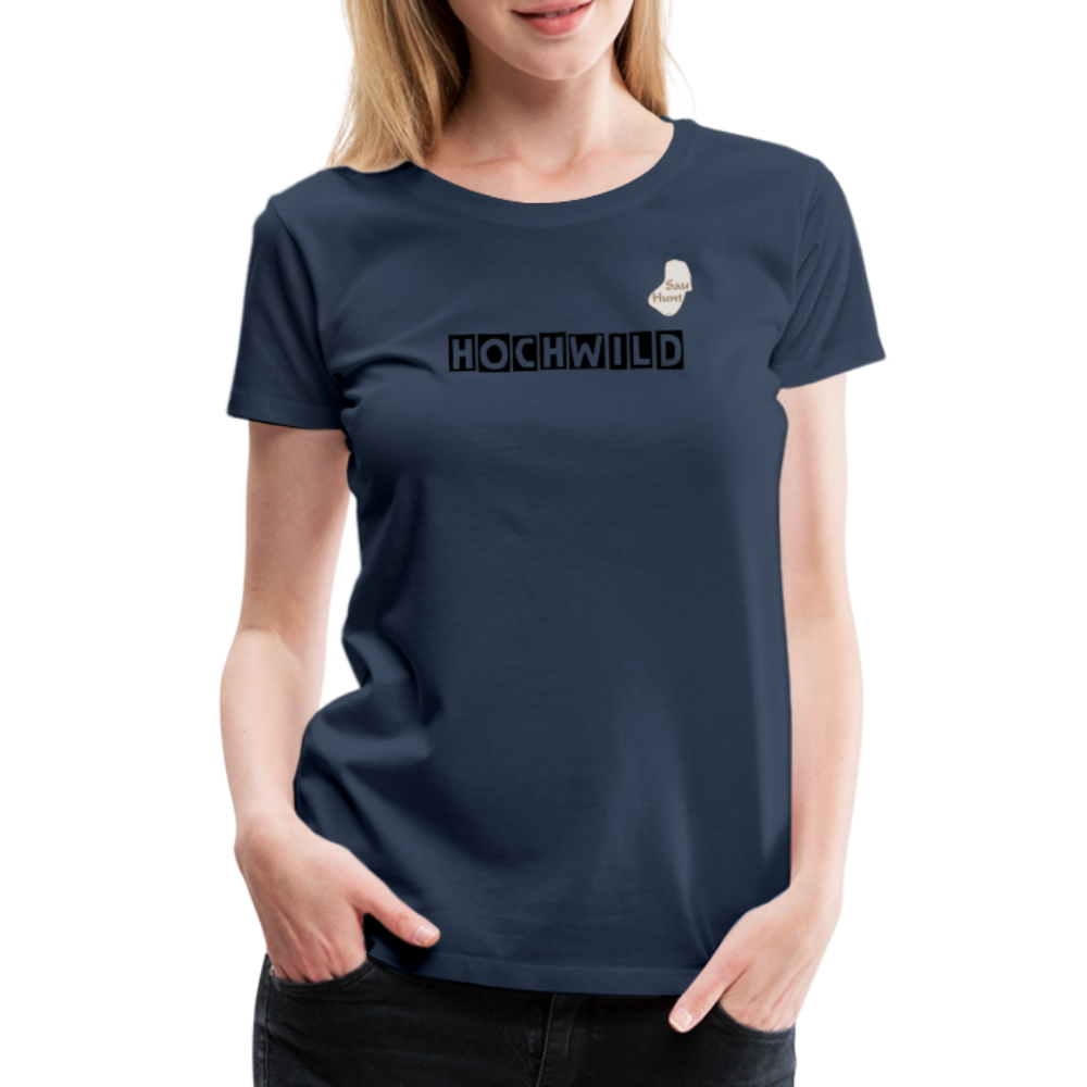 Jagd T-Shirt für Sie (Premium) - Hochwild - Navy