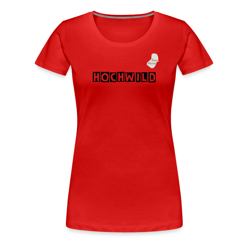 Jagd T-Shirt für Sie (Premium) - Hochwild - Rot