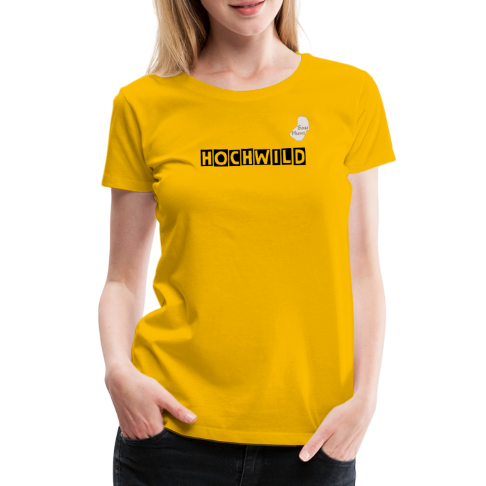 Jagd T-Shirt für Sie (Premium) - Hochwild - Sonnengelb