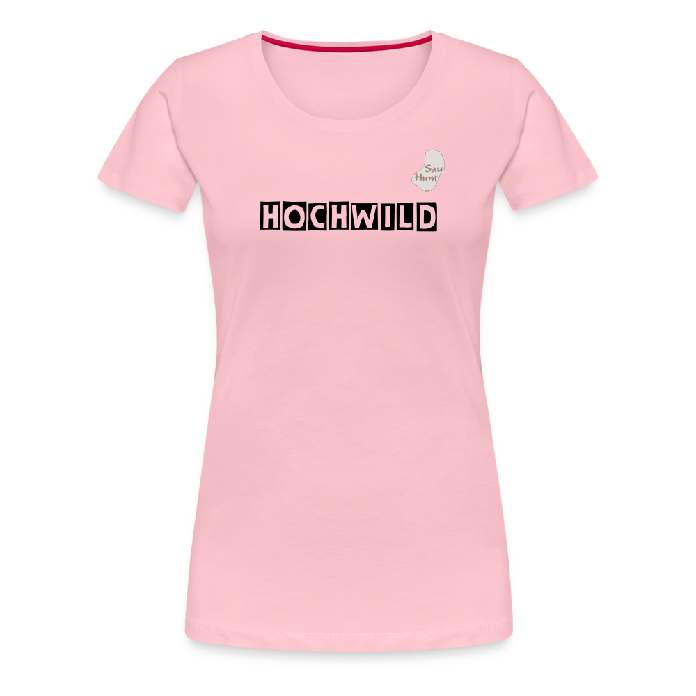 Jagd T-Shirt für Sie (Premium) - Hochwild - Hellrosa