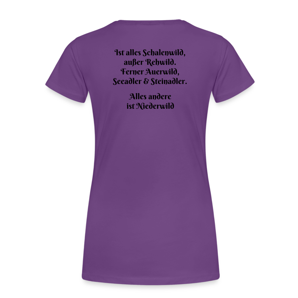 Jagd T-Shirt für Sie (Premium) - Hochwild - Lila
