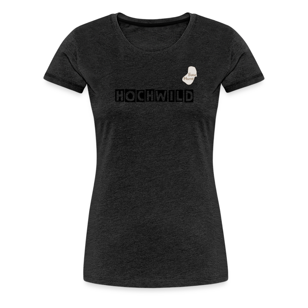 Jagd T-Shirt für Sie (Premium) - Hochwild - Anthrazit