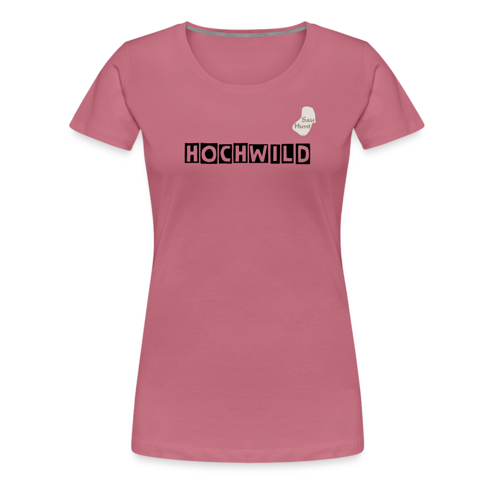 Jagd T-Shirt für Sie (Premium) - Hochwild - Malve