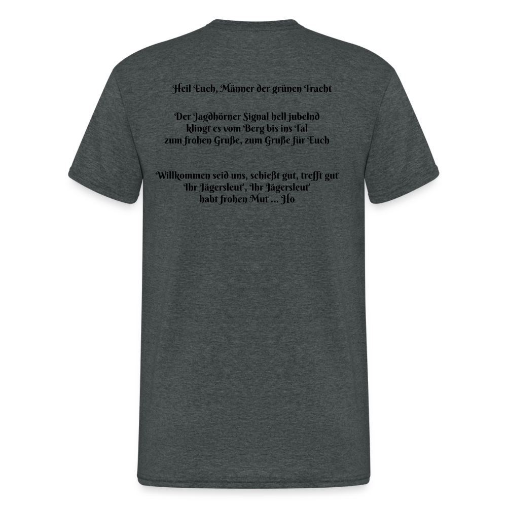 SauHunt T-Shirt (Gildan) - Begrüßung - Dunkelgrau meliert