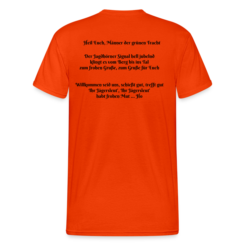 SauHunt T-Shirt (Gildan) - Begrüßung - kräftig Orange
