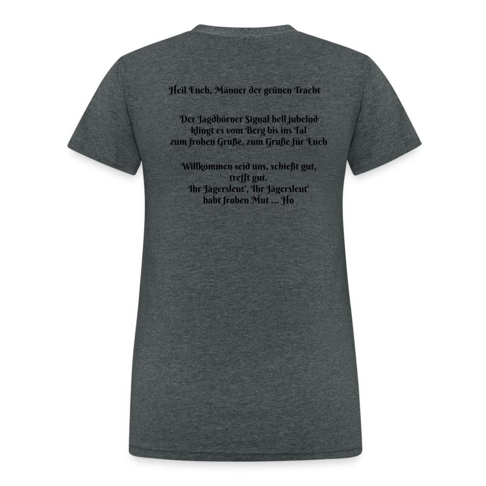 SauHunt T-Shirt für Sie (Gildan) - Begrüßung - Dunkelgrau meliert