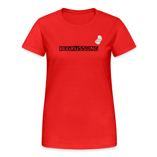 SauHunt T-Shirt für Sie (Gildan) - Begrüßung - Rot