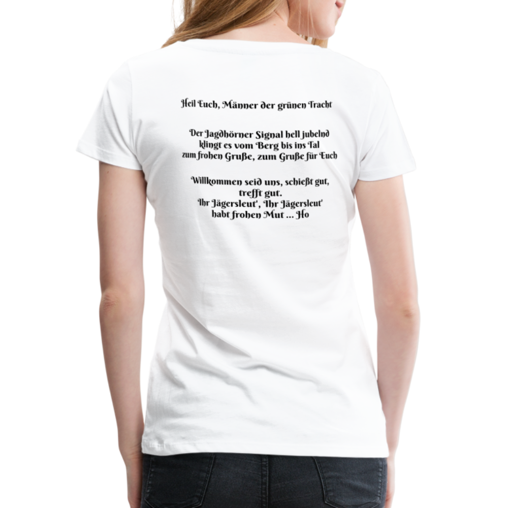 SauHunt T-Shirt für Sie (Premium) - Begrüßung - weiß