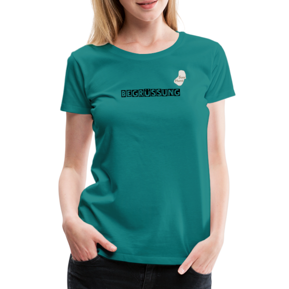 SauHunt T-Shirt für Sie (Premium) - Begrüßung - Divablau