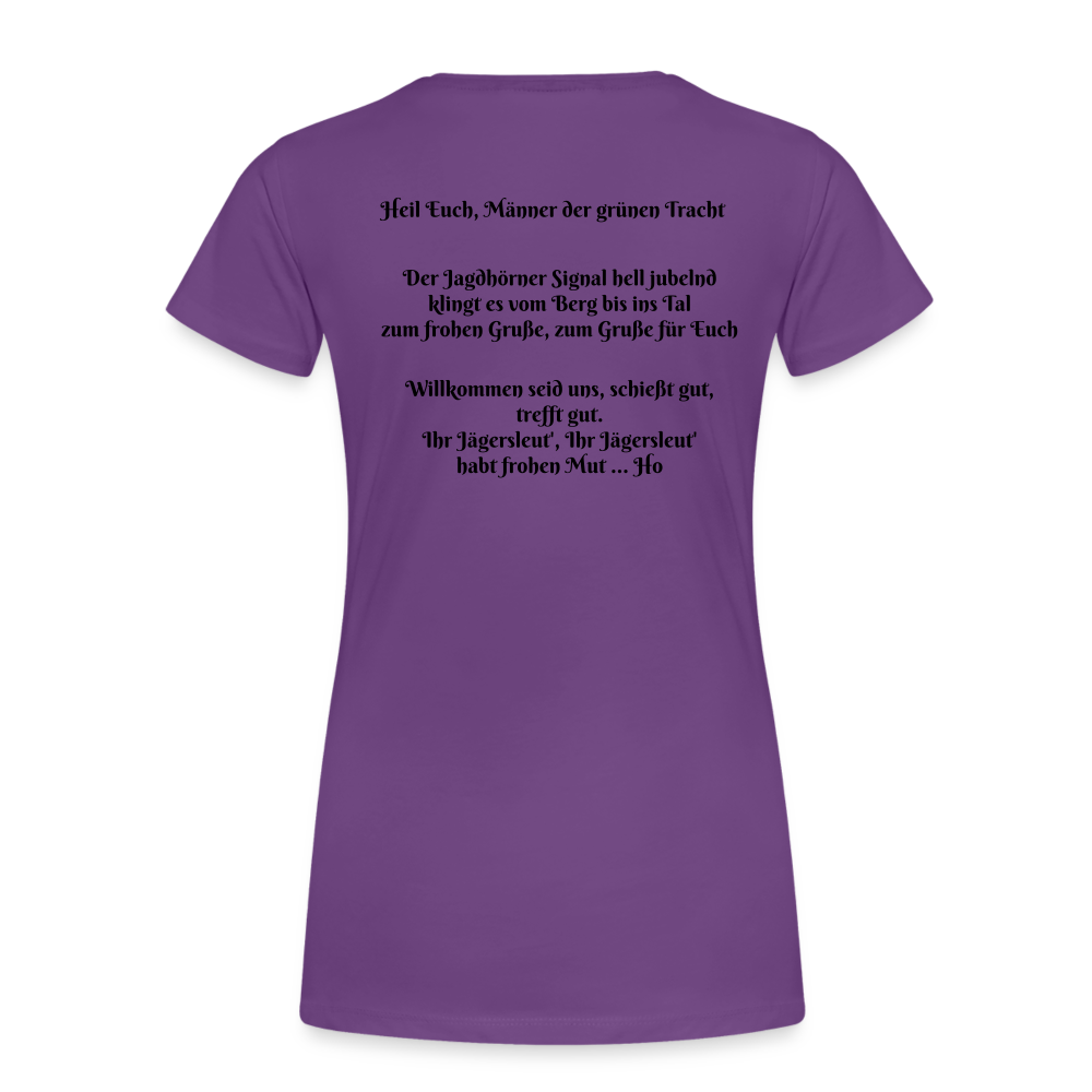 SauHunt T-Shirt für Sie (Premium) - Begrüßung - Lila