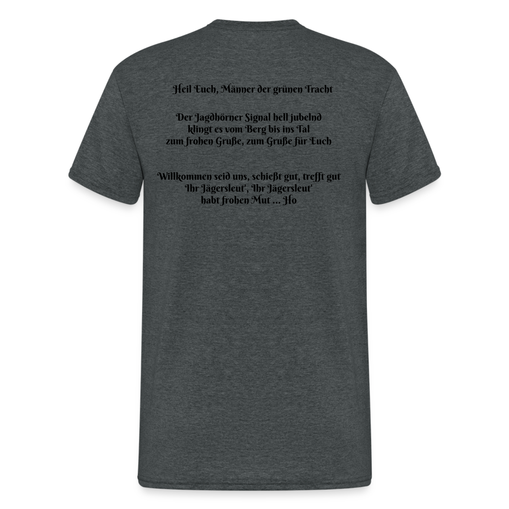 SauHunt T-Shirt (Premium) - Begrüßung - Dunkelgrau meliert