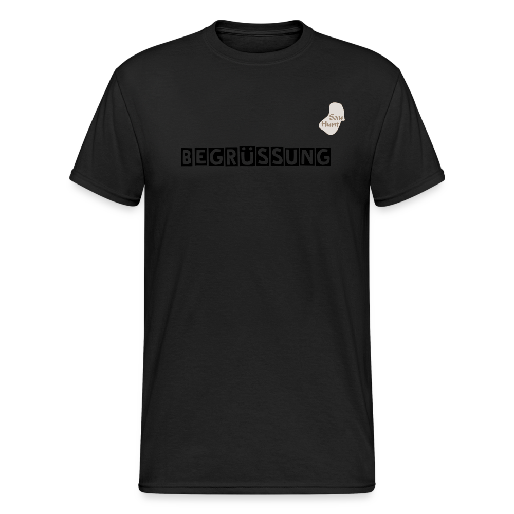 SauHunt T-Shirt (Premium) - Begrüßung - Schwarz