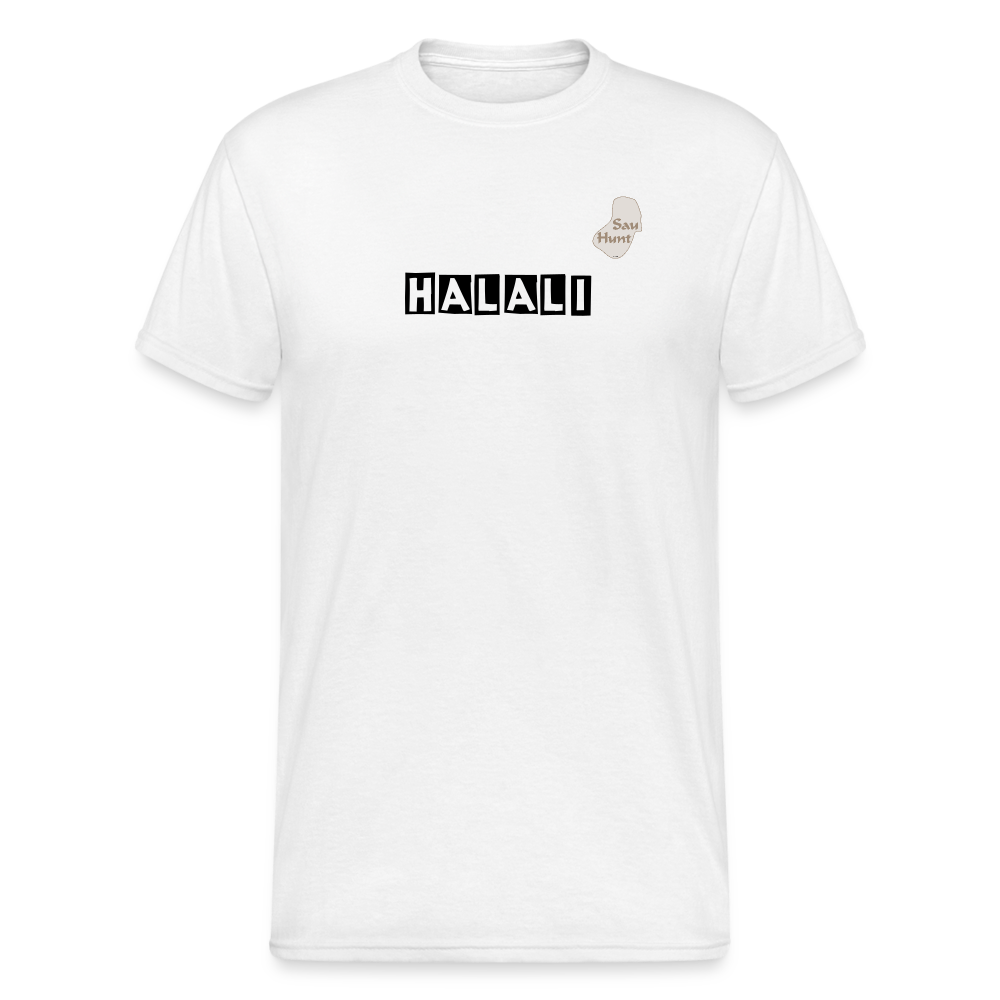 SauHunt T-Shirt (Gildan) - Halali - weiß