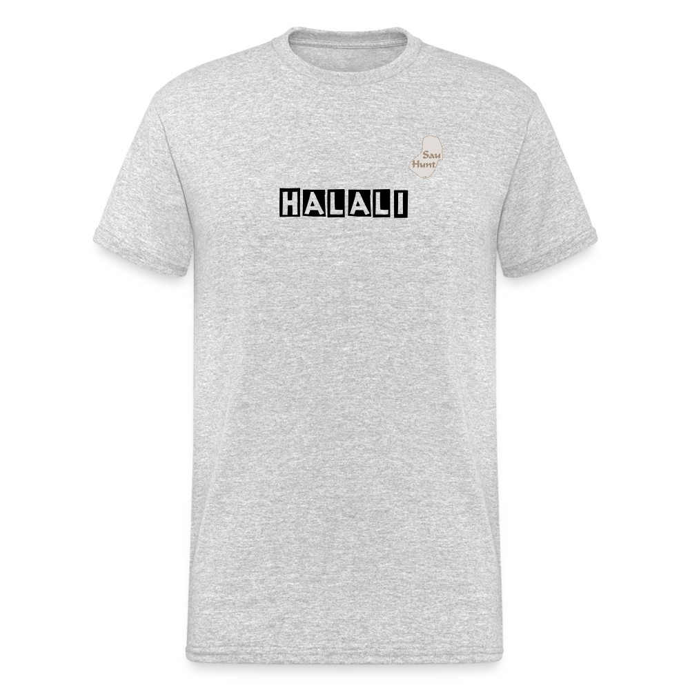 SauHunt T-Shirt (Gildan) - Halali - Grau meliert