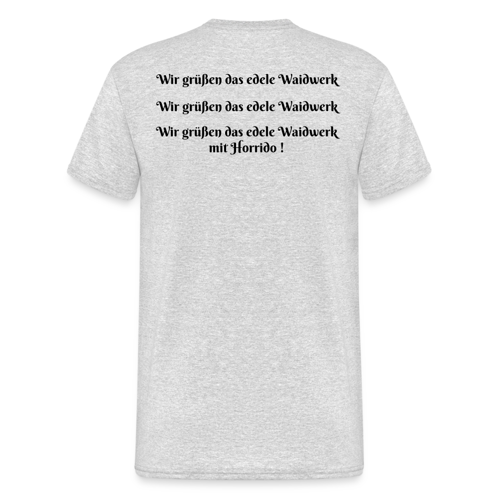 SauHunt T-Shirt (Gildan) - Halali - Grau meliert