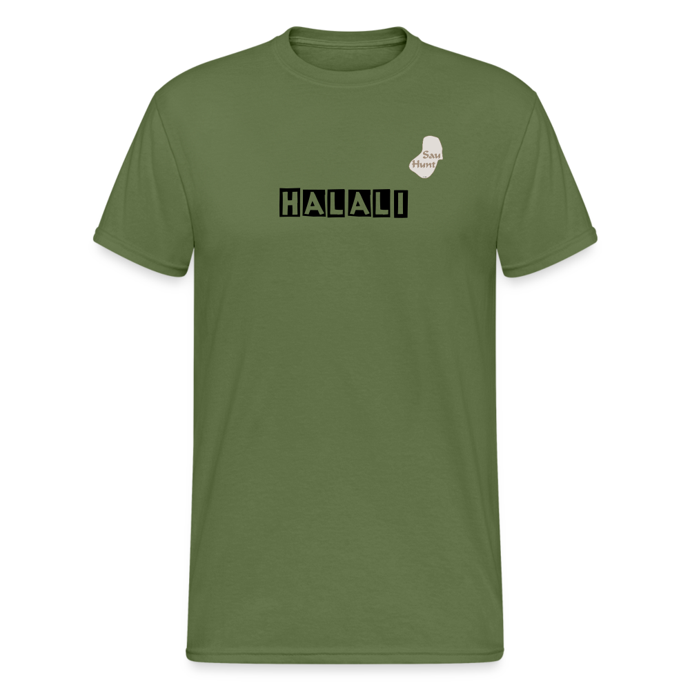 SauHunt T-Shirt (Gildan) - Halali - Militärgrün