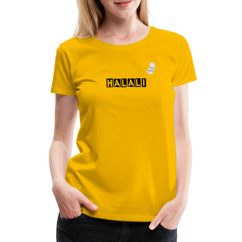 SauHunt T-Shirt für Sie (Premium) - Halali - Sonnengelb
