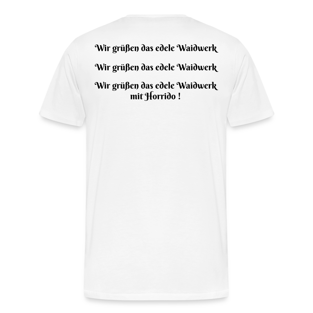 SauHunt T-Shirt (Premium) - Halali - weiß