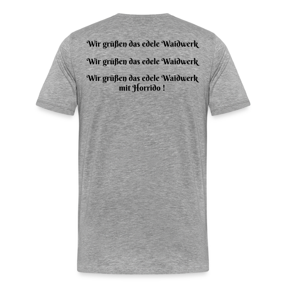 SauHunt T-Shirt (Premium) - Halali - Grau meliert