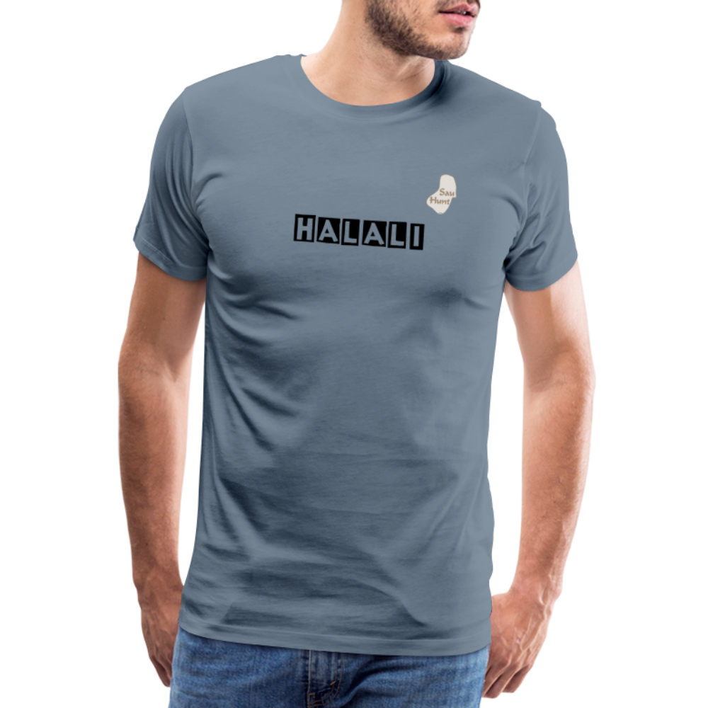 SauHunt T-Shirt (Premium) - Halali - Blaugrau
